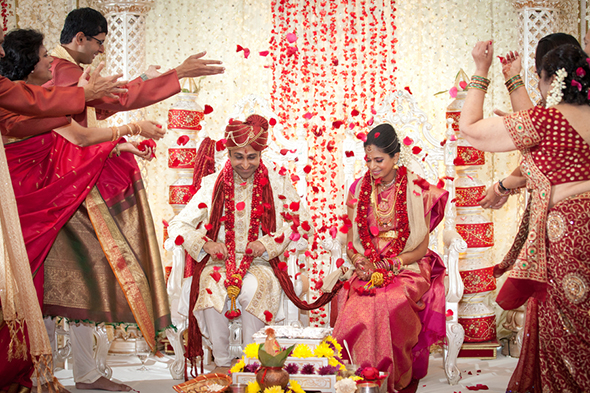 传统习俗的印度婚礼